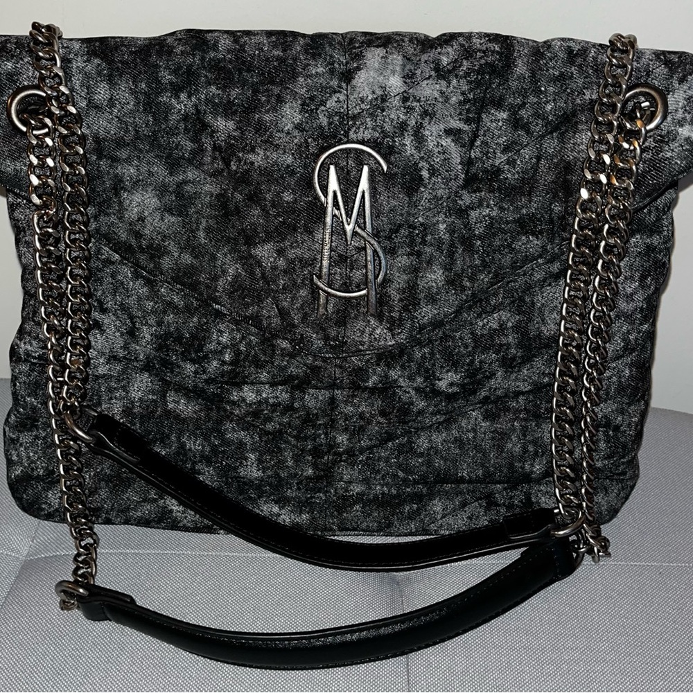 Steve Madden Black Denim Shoulder Bag - Picture 3 of 7